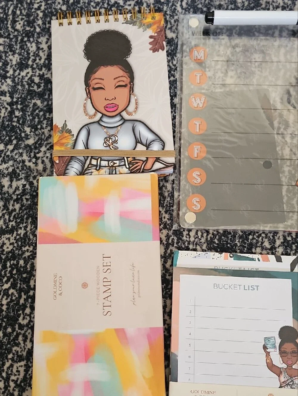 NWT Home Office Planner Set — Peyton Goldmine & Coco
